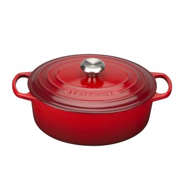 Le Creuset Bräter Signature oval 29 cm kirschrot