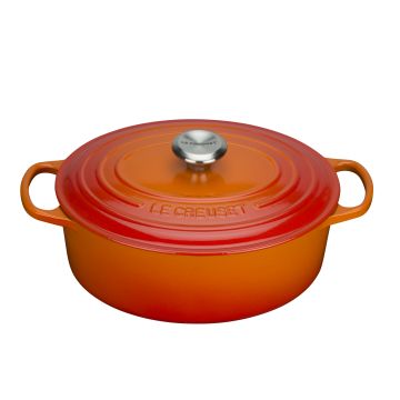 Le Creuset Bräter Signature oval 29 cm ofenrot