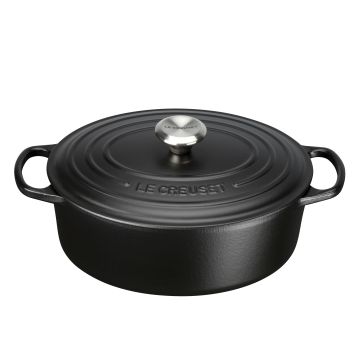 Le Creuset Bräter Signature oval 29 cm schwarz