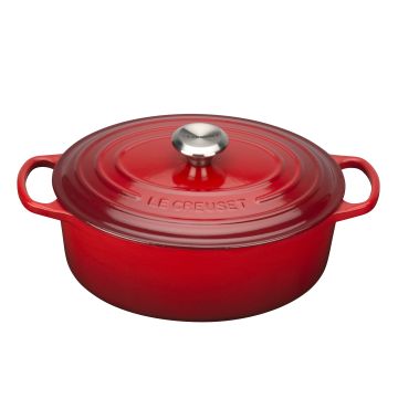 Le Creuset Bräter Signature oval 31 cm kirschrot