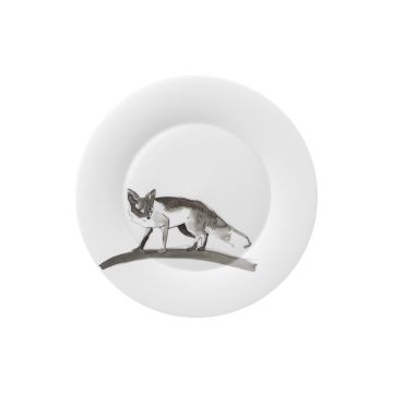 Piqueur Frühstücksteller mit Fuchsdekor