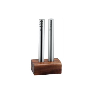 WMF Salz- & Pfefferstreuer Silber Braun