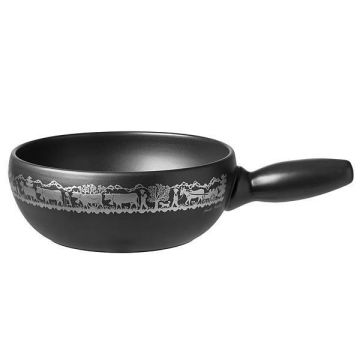 Käsefonduecaquelon Alpaufzug 23 cm schwarz