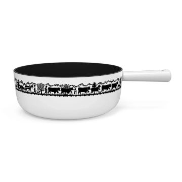 Fonduecaquelon Classic Weiss Alpdekor 22 cm