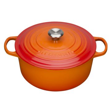 Le Creuset Bräter Signature rund 28 cm ofenrot